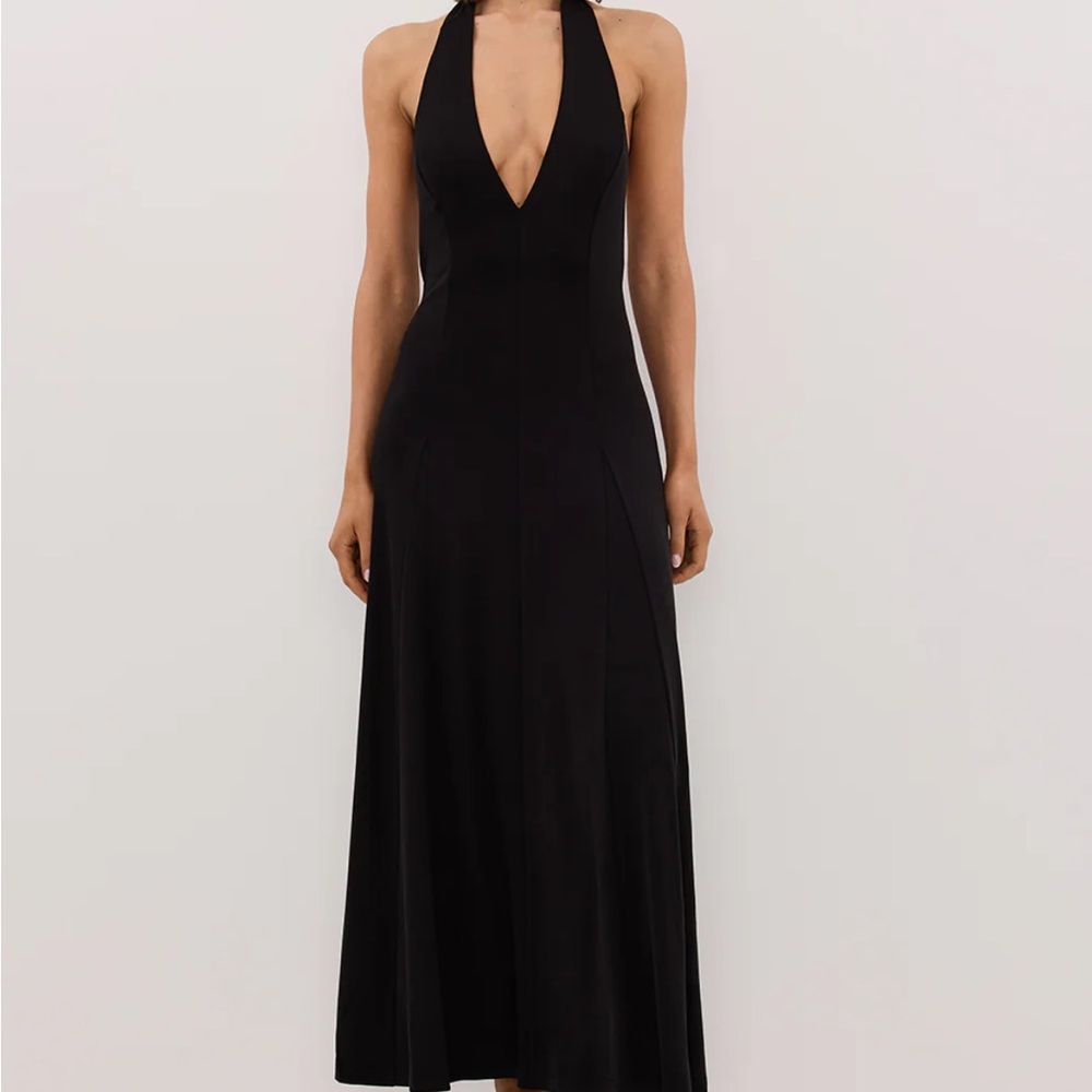 J.Crew Linen Halter Dress (black)